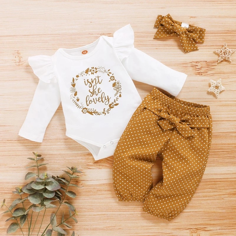 3-Piece Polka Dot Bodysuit